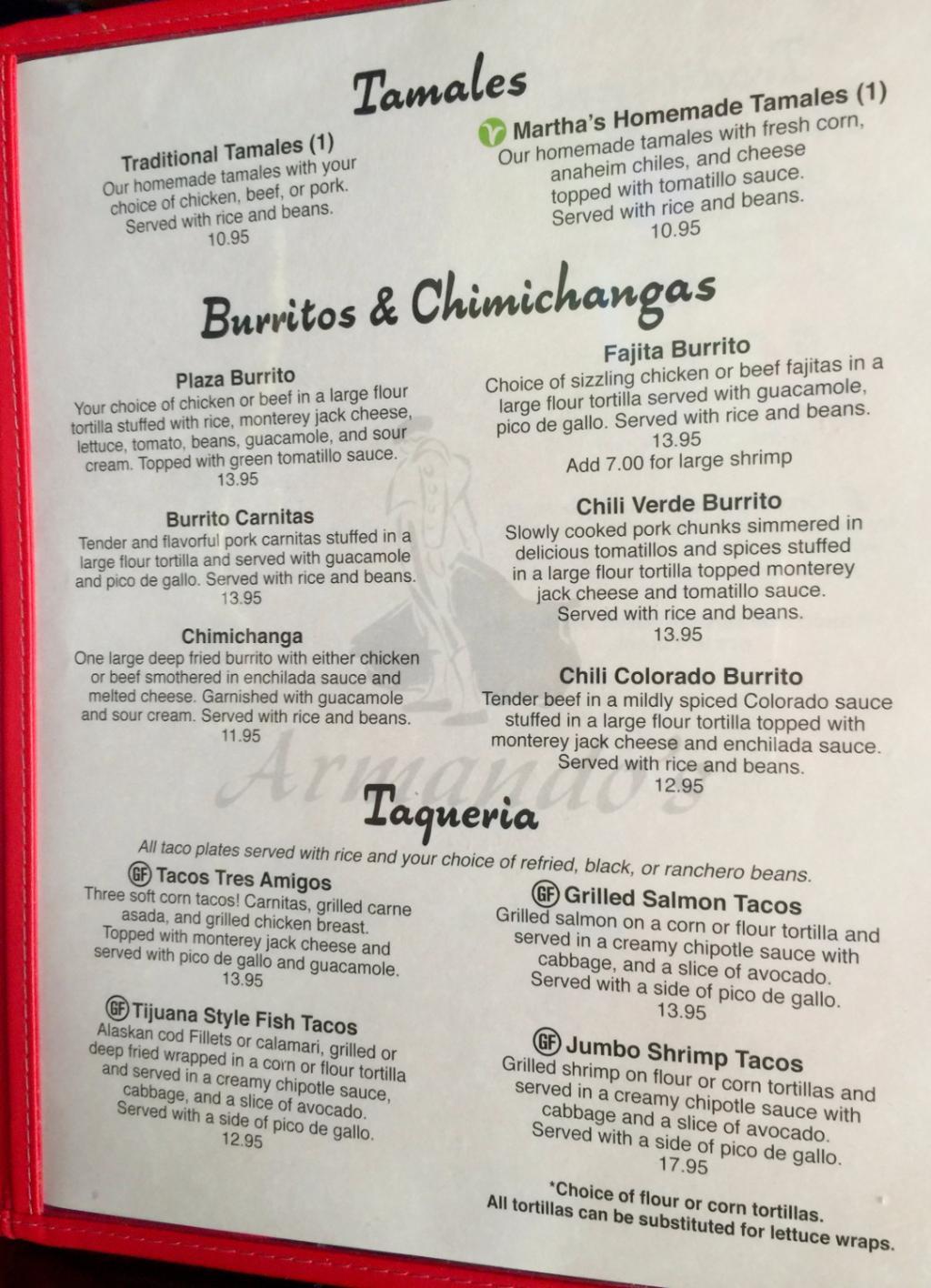 Tacos or Chimichangas anyone? Get ready for our South Western Menu